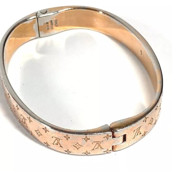 LOUIS VUITTON Monogram Cuff-nanogram Bangle Bracelet Metal pink - Picture 5 of 7